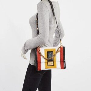 Fendi Multicolor Quilted Leather/Suede Kan U Shoulder Bag